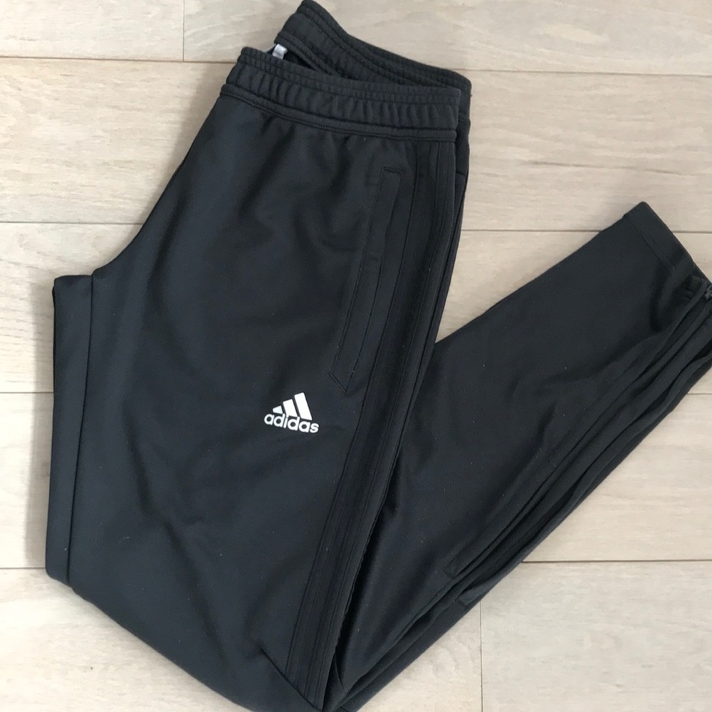 Adidas zipper bottom track pants
